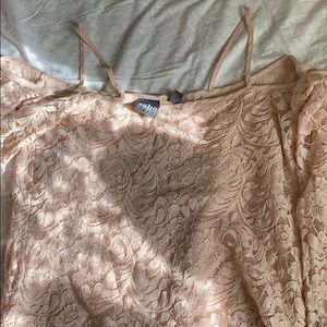 Lace Off Shoulder Shirt